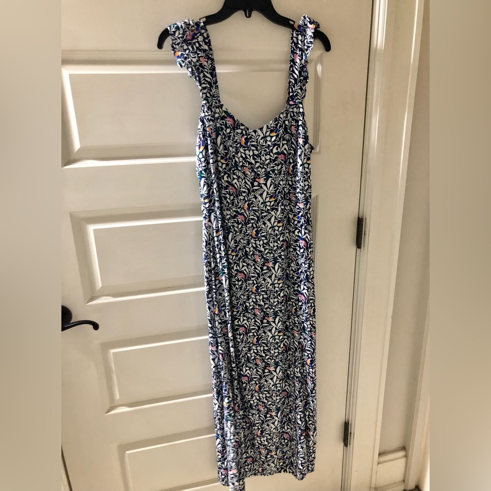 Loft Flora and Fauna Midi Dress